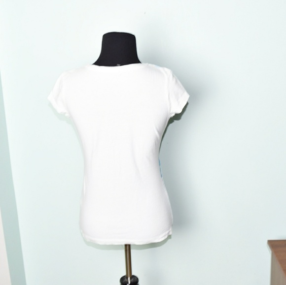 New York and Company Blue Petal Graphic Blouse - Picture 2 of 2